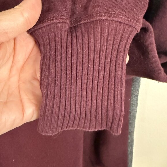 Maurices Womens Button-Detail Mock Neck Sweater Medium Gray & Burgundy Long Slee - Picture 8 of 16